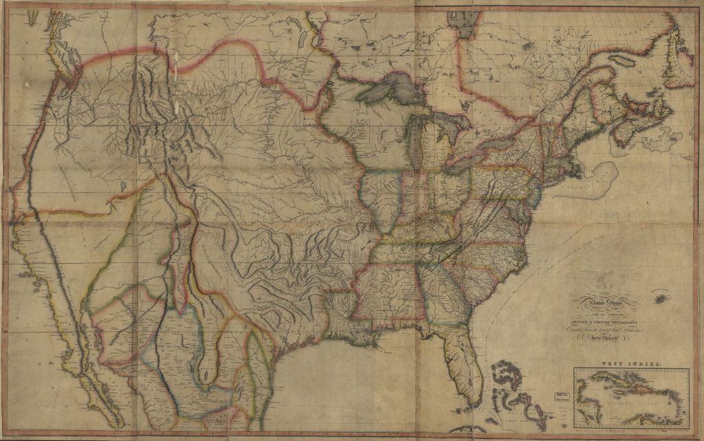 Old Map Feature: The First Transcontinental Map of the U.S. - Great River  Arts